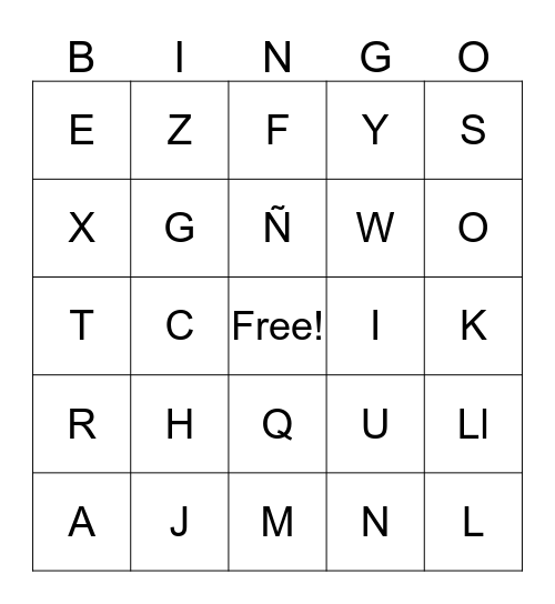 Baby Shower bingo Card