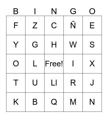 Baby Shower bingo Card