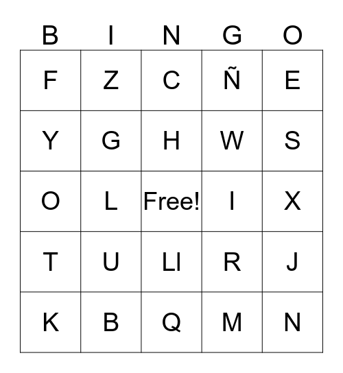 Baby Shower bingo Card