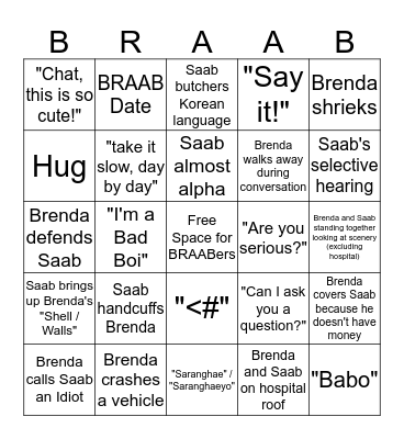 <# BRAAB BINGO <# Bingo Card