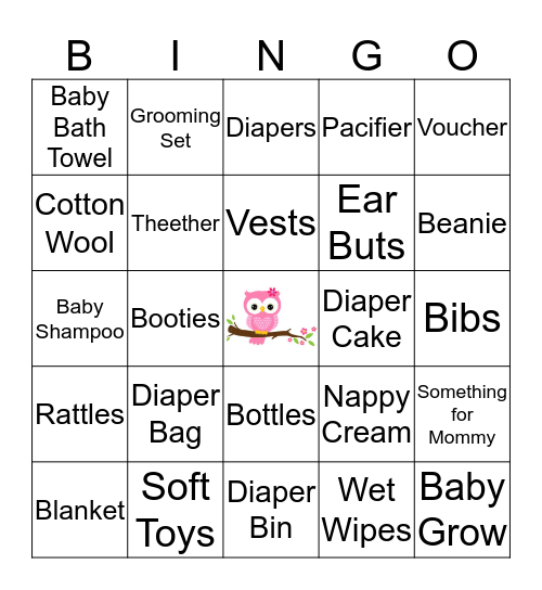 Minay Bingo Card