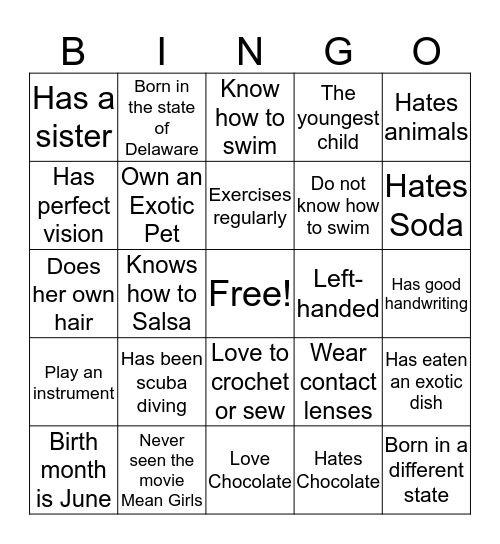 Delaware Women@SoFi  Bingo Card