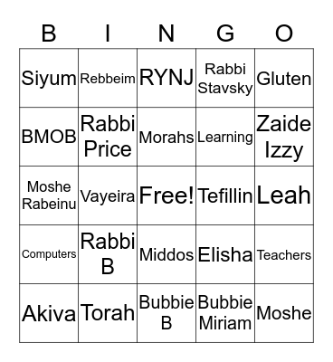 Not Bored Bingo Board Bingo Card