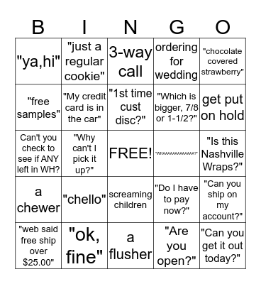 Happy Valentine's Day Bingo Card