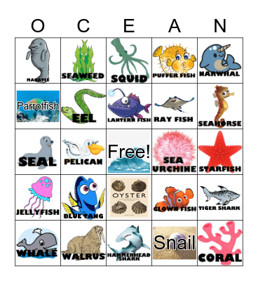 OCEAN BINGO Card