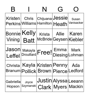 HR Fitness Challenge!  Take a walk or have lunch with a friend!! Bingo Card