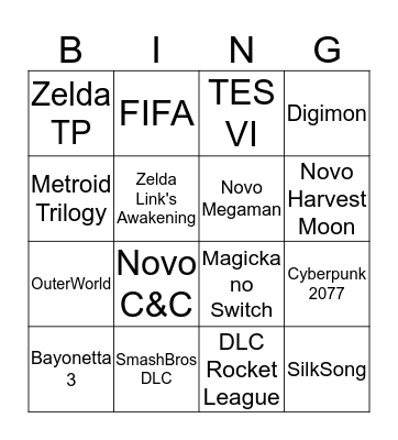 E3 - Hebert Bingo Card