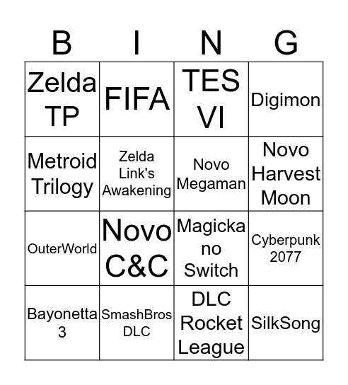 E3 - Hebert Bingo Card