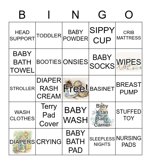 BABY SHOWER Bingo Card