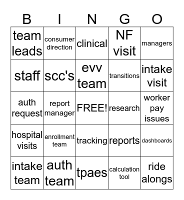 LTSS 1st Quarter Celebration BINGO Card