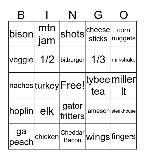 Server Bingo Card