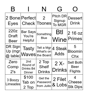 Aussie Dingo! Bingo Card