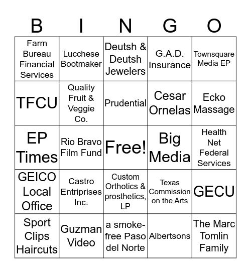 Find someone who has a contact with… Bingo Card