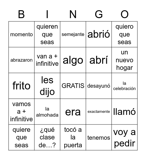 LA LOTERÍA 7.1 Bingo Card