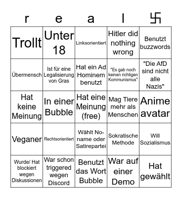 :beaned: Bingo Card