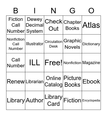 Library Bingo Card