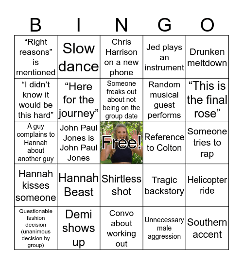 Bach bingo Card