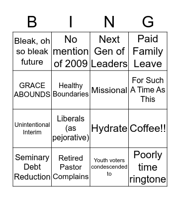 GMS 2019 Bingo Card