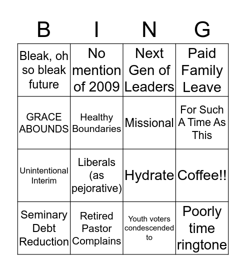 GMS 2019 Bingo Card