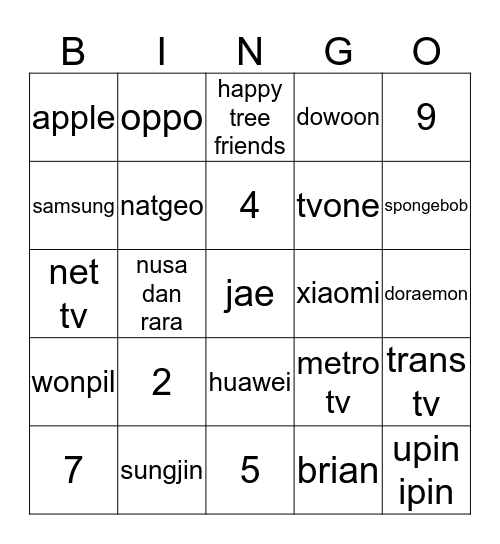 bingo homeless Bingo Card