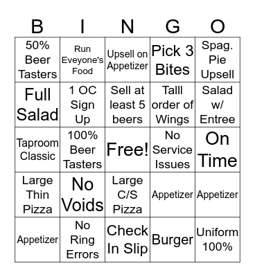 Old Chicago Bingo Card