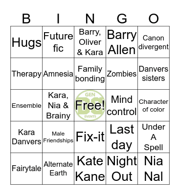 DCTVGen Bingocards Bingo Card