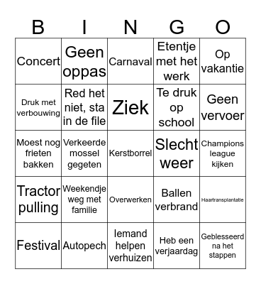 De grote Biervliet 1 afmeld bingo Card