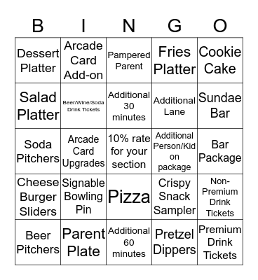Extension Bingo Card