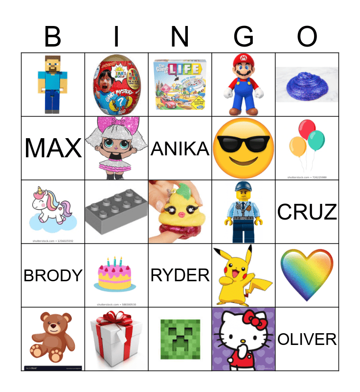 BIRTHDAY Bingo Card