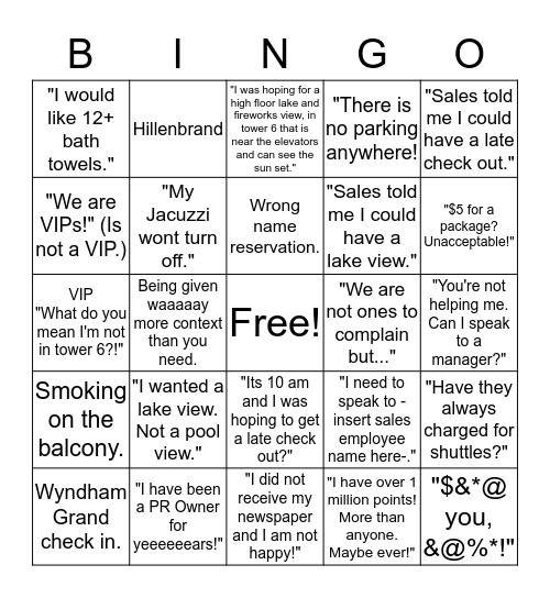Bonnet Creek Bingo! Bingo Card
