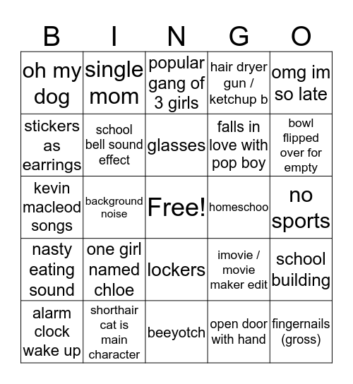 LPS videos: the game Bingo Card