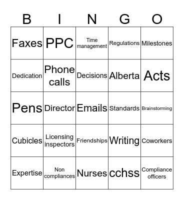 BRANCH BINGO Card