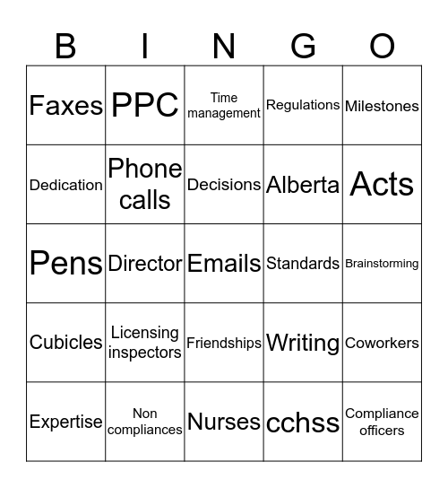BRANCH BINGO Card