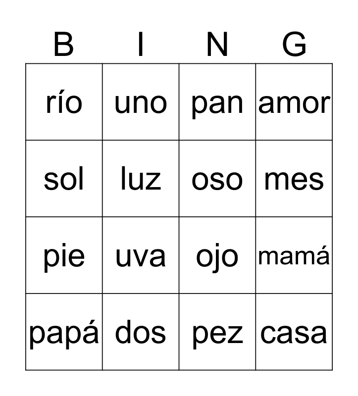 Pr ctica De Spelling Bee Bingo Card pr-ctica-de-spelling-bee-bingo-card