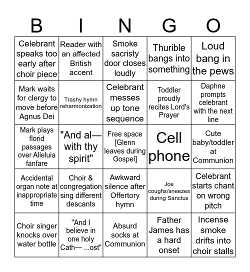 Advent Bingo Card