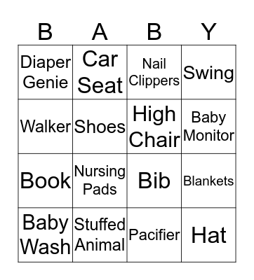 Baby BINGO with Madie Bingo Card
