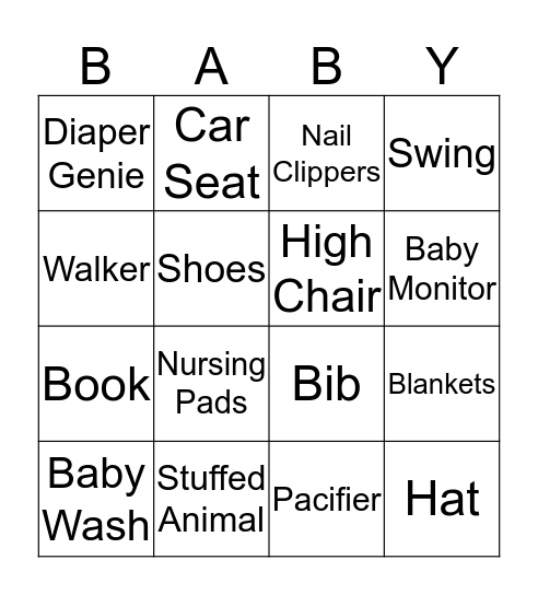 Baby BINGO with Madie Bingo Card