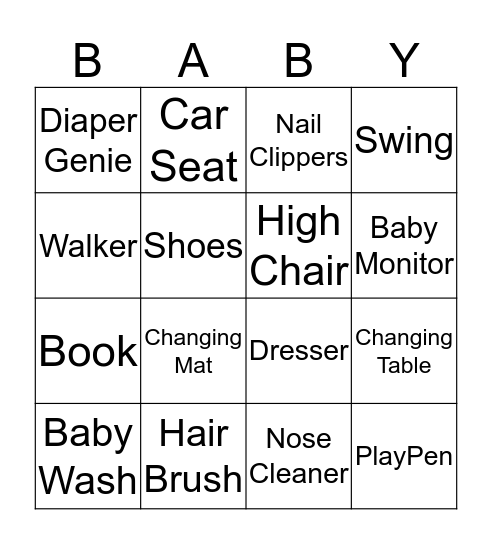 Baby BINGO with Madie Bingo Card