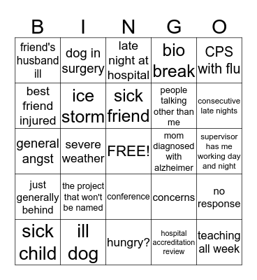 ECCO  Bingo Card