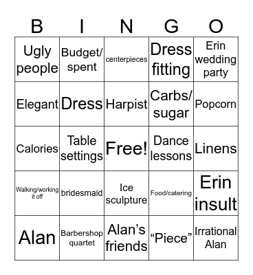 Road trip Bingo Card