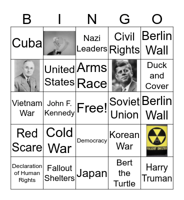 Cold War Bingo Card