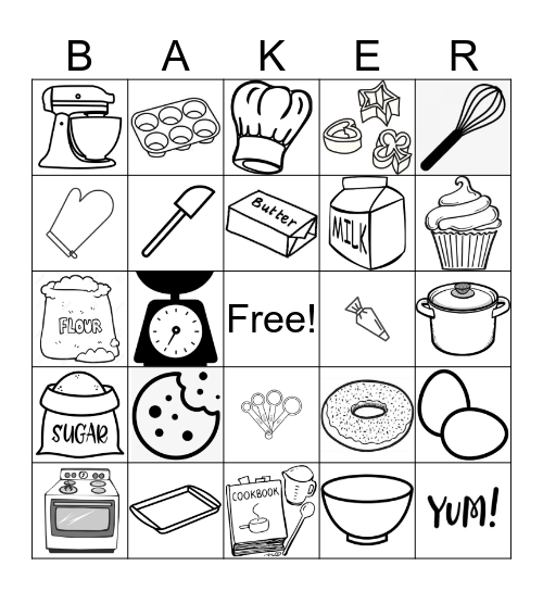 BAKER BINGO Card