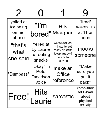 ADRIANNA Bingo Card