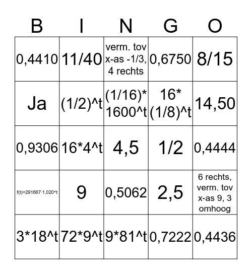 Bingo Card
