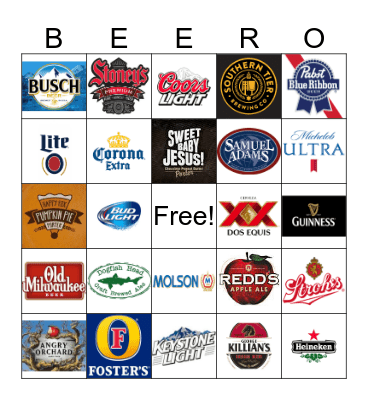 BEERO Bingo Card