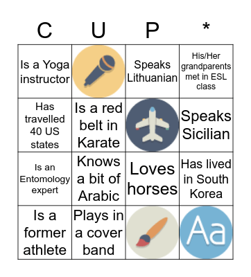 Human Bingo Card