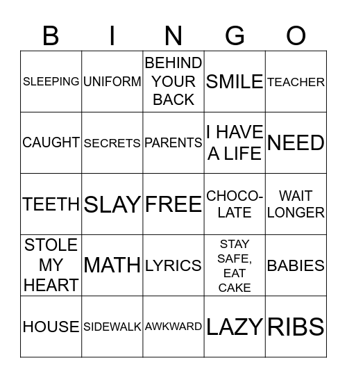 BEACH RETREAT BINGO Card