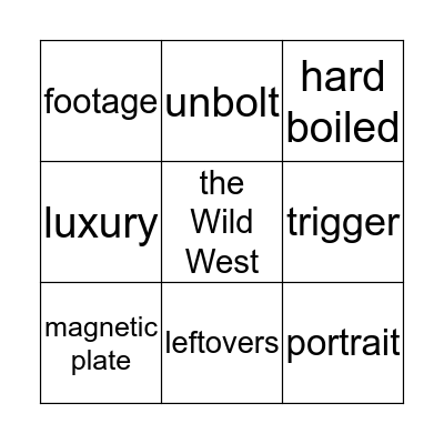 Rose's BINGO Card