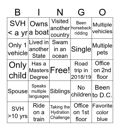 Small Moments Bingo Card