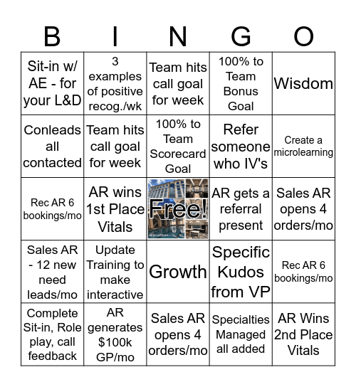 AR Manager BINGO Card